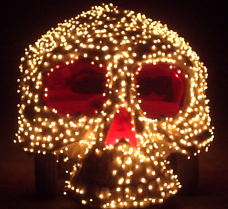Skull Car at Night headon