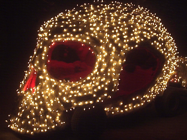 Skull Car at Night - side view